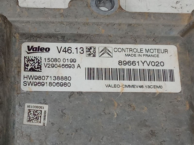 Recambio de centralita motor uce para peugeot 108 1.2 referencia OEM IAM 9691806980  