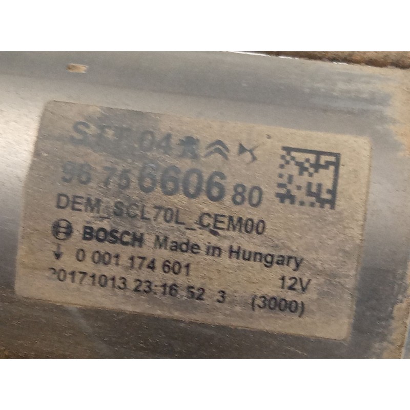 Recambio de motor arranque para citroën c3 iii (sx) 1.6 bluehdi 75 referencia OEM IAM 9675660680  