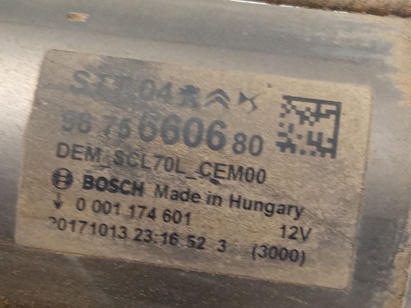 Recambio de motor arranque para citroën c3 iii (sx) 1.6 bluehdi 75 referencia OEM IAM 9675660680  