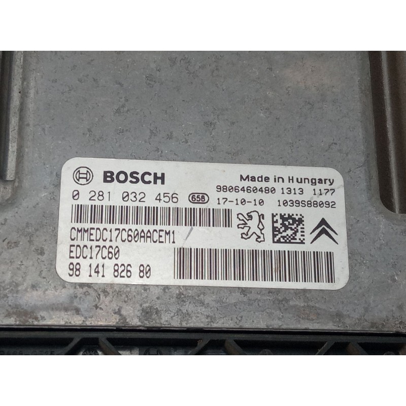 Recambio de centralita motor uce para citroën c3 iii (sx) 1.6 bluehdi 75 referencia OEM IAM 0281032456  