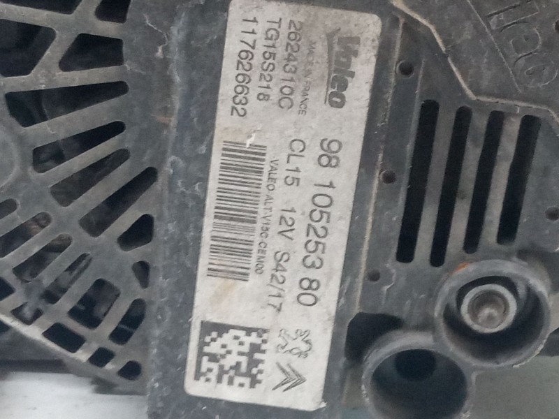 Recambio de alternador para citroën c3 iii (sx) 1.6 bluehdi 75 referencia OEM IAM 9810525380  