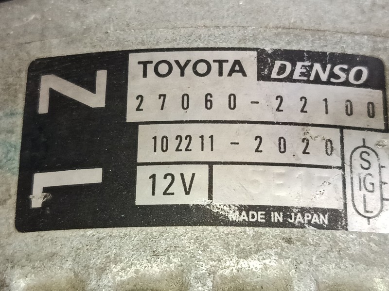 Recambio de alternador para toyota corolla verso (_e12_) 1.8 vvt-i (zze122_) referencia OEM IAM   