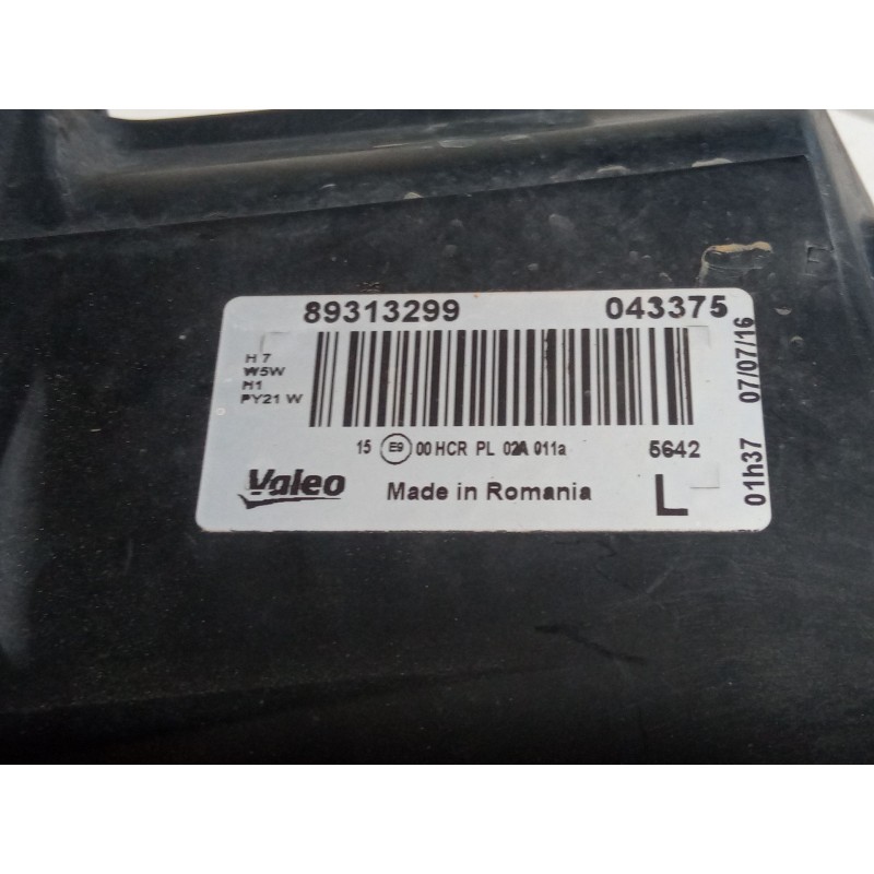 Recambio de faro izquierdo para opel corsa d (s07) 1.3 cdti (l08, l68) referencia OEM IAM   