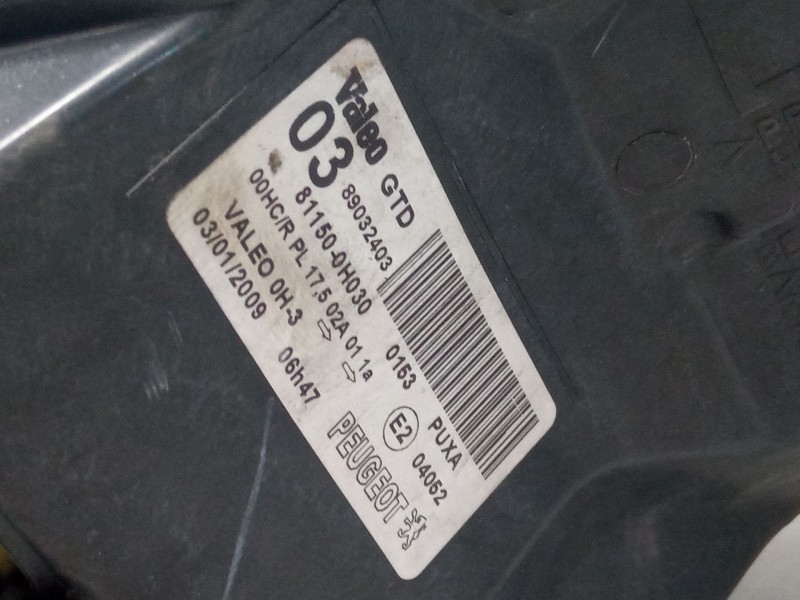 Recambio de faro izquierdo para peugeot 107 (pm_, pn_) 1.0 referencia OEM IAM   