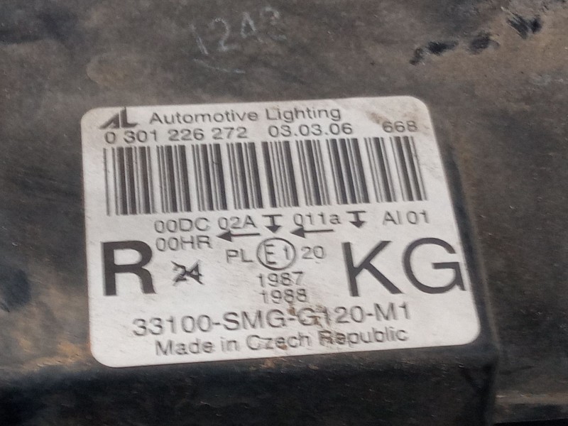 Recambio de faro izquierdo para honda civic viii hatchback (fn, fk) 2.2 ctdi (fk3) referencia OEM IAM   