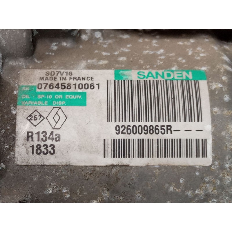 Recambio de compresor a/a para nissan qashqai i (j10, nj10) 1.5 dci referencia OEM IAM 926009865R  