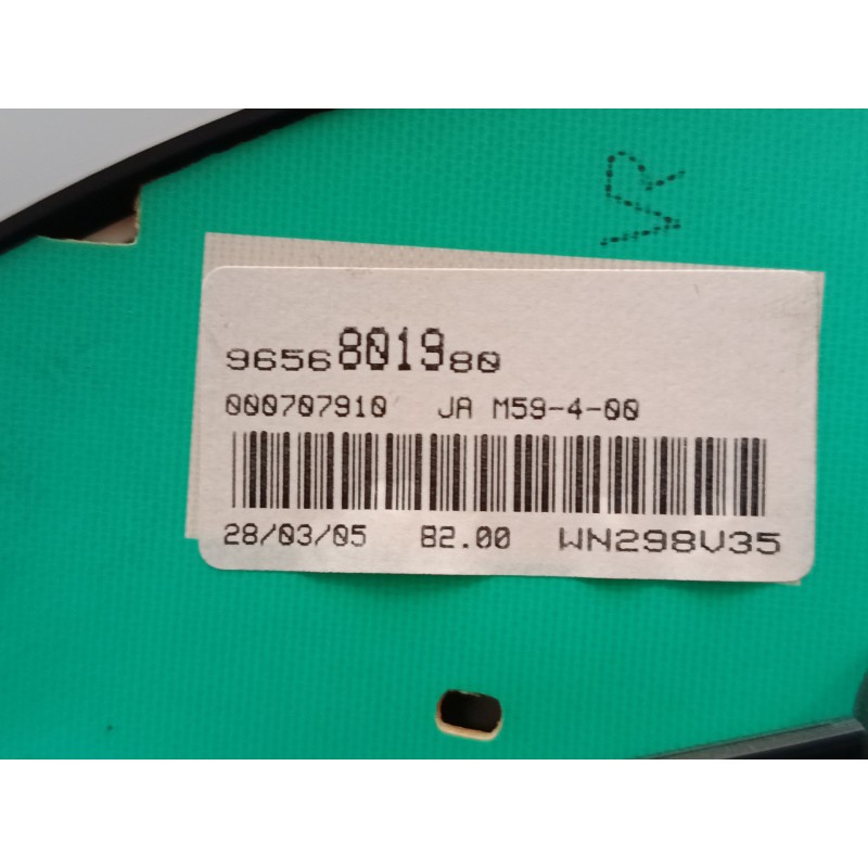 Recambio de cuadro instrumentos para citroën berlingo / berlingo first monospace (mf_, gjk_, gfk_) 2.0 hdi 90 (mfrhy) referencia
