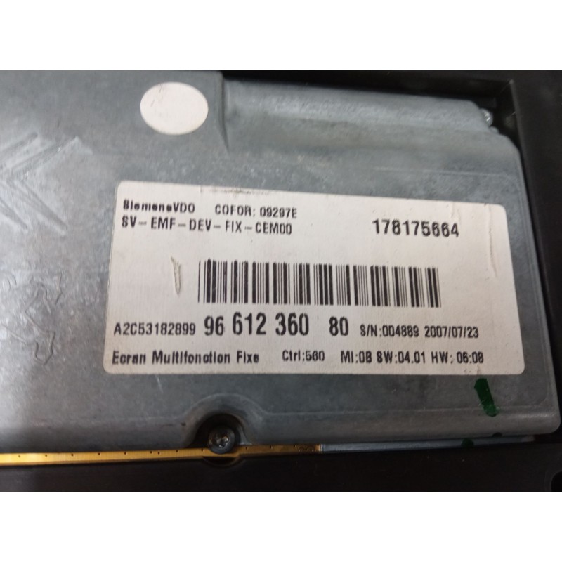 Recambio de cuadro instrumentos para citroën c4 grand picasso i (ua_) 2.0 hdi 138 referencia OEM IAM 9661236080 P966378958001 