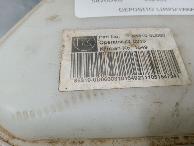 Recambio de deposito limpiaparabrisas para toyota yaris (_p9_) 1.4 d-4d (nlp90_) referencia OEM IAM   