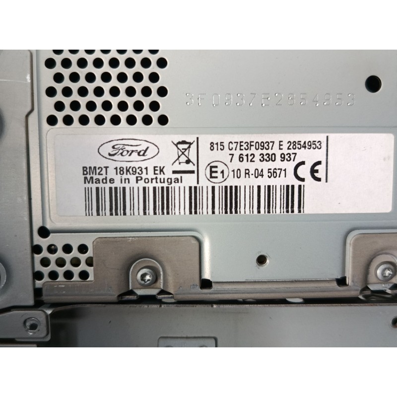 Recambio de radio cd para ford s-max (wa6) 2.0 tdci referencia OEM IAM BM2T-18K931-EK BM2T18K931EK 7612330937