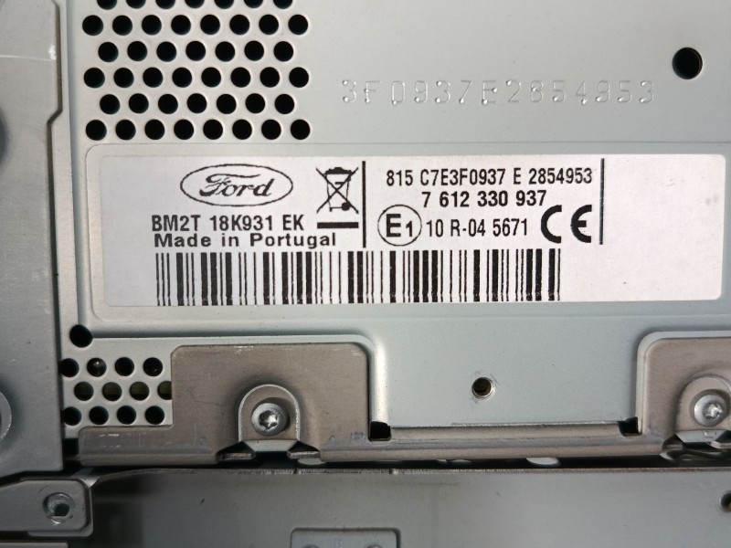 Recambio de radio cd para ford s-max (wa6) 2.0 tdci referencia OEM IAM BM2T-18K931-EK BM2T18K931EK 7612330937