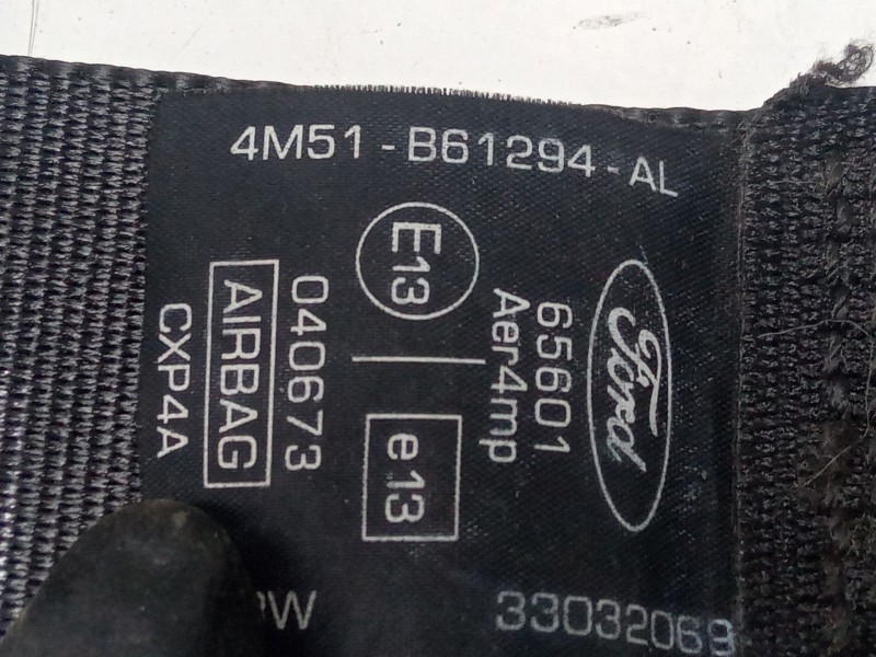 Recambio de cinturon seguridad delantero derecho 3p para ford focus ii (da_, hcp, dp) 1.6 ti referencia OEM IAM 4m51b61294al  