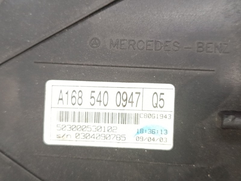 Recambio de cuadro instrumentos para mercedes-benz clase a (w168) a 210 (168.035, 168.135) referencia OEM IAM A1685400947  