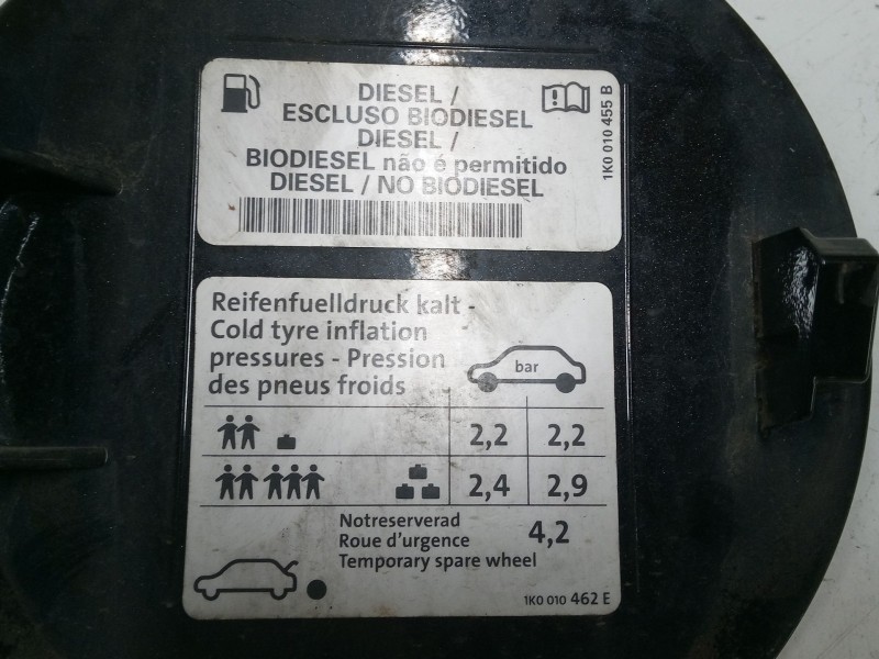 Recambio de tapa exterior combustible para volkswagen golf plus v (5m1, 521) 1.9 tdi referencia OEM IAM   