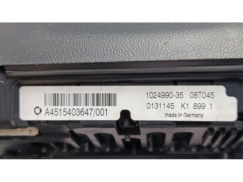 Recambio de cuadro instrumentos para smart fortwo coupé (451) 1.0 (451.331, 451.380) referencia OEM IAM A4515403647  