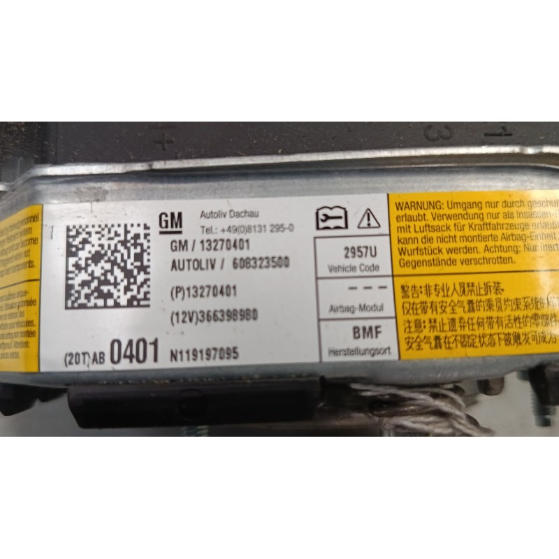 Recambio de airbag volante para opel insignia a sports tourer (g09) 2.0 cdti (35) referencia OEM IAM 13270401  