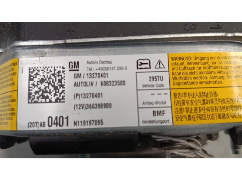 Recambio de airbag volante para opel insignia a sports tourer (g09) 2.0 cdti (35) referencia OEM IAM 13270401  