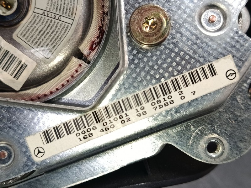 Recambio de airbag volante para mercedes-benz clase a (w168) a 190 (168.032, 168.132) referencia OEM IAM 1684600298  