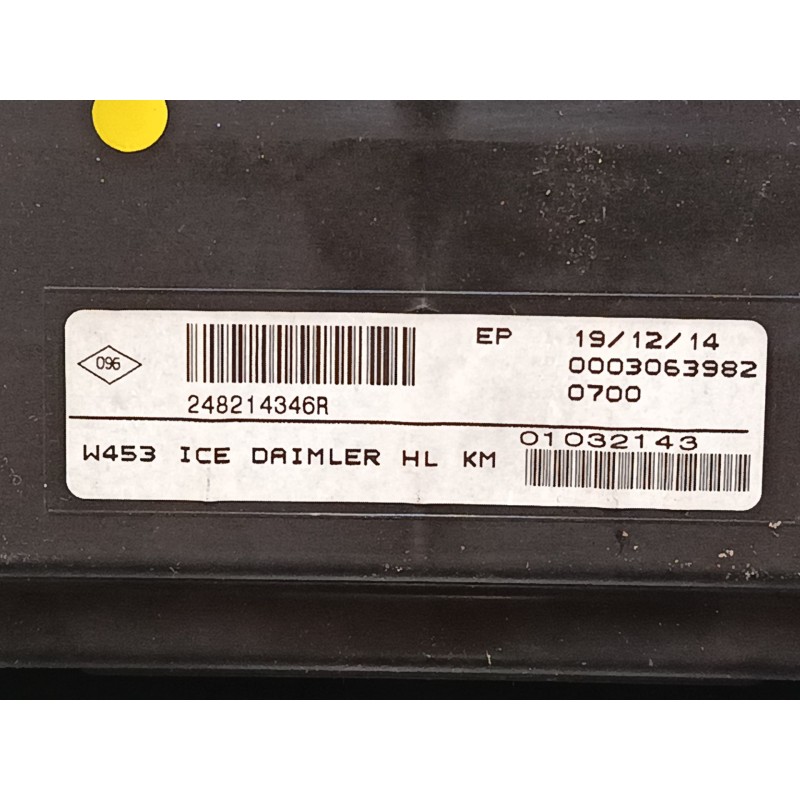 Recambio de cuadro instrumentos para smart fortwo coupé (453) 0.9 (453.344, 453.353) referencia OEM IAM 248214346R  