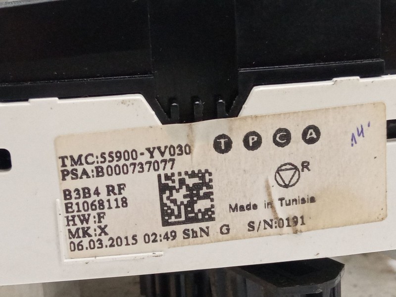 Recambio de mando calefaccion / a/a para peugeot 108 1.2 referencia OEM IAM 55900YV030  