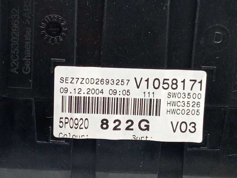 Recambio de cuadro instrumentos para seat toledo iii (5p2) 1.9 tdi referencia OEM IAM 110080280004  