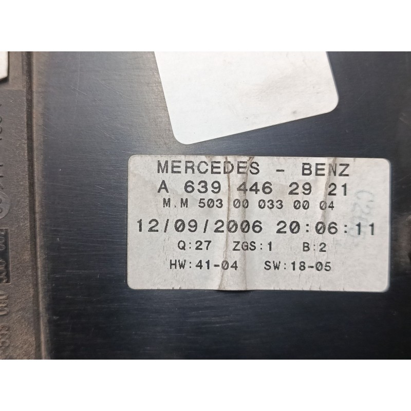 Recambio de cuadro instrumentos para mercedes-benz vito / mixto furgoneta (w639) 109 cdi (639.601, 639.603, 639.605) referencia 