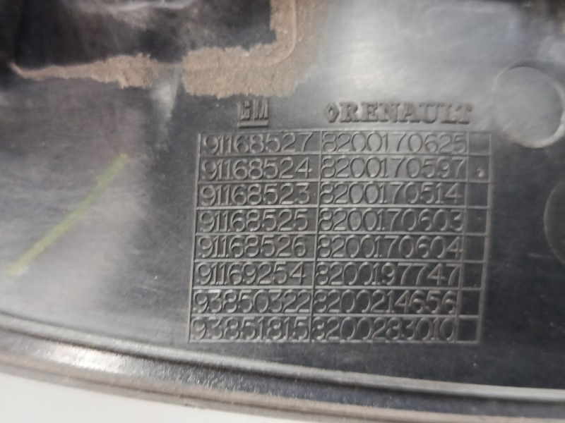 Recambio de maneta interior puerta delantera derecha para renault trafic ii autobús (jl) 2.0 dci 115 referencia OEM IAM 82001706