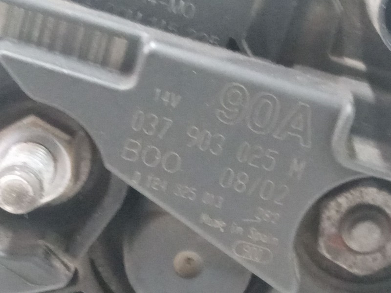 Recambio de alternador para volkswagen polo iv (9n_, 9a_) 1.4 16v referencia OEM IAM 037903025M  