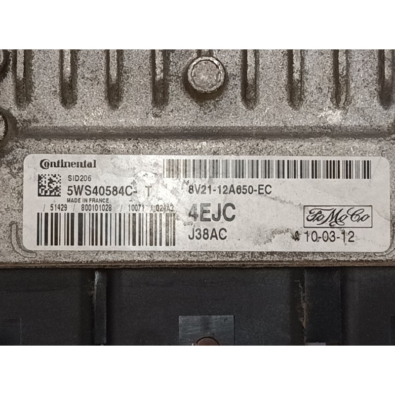 Recambio de centralita motor uce para ford fiesta vi (cb1, ccn) 1.4 tdci referencia OEM IAM 8V2112A650EC 5WS40584CT 