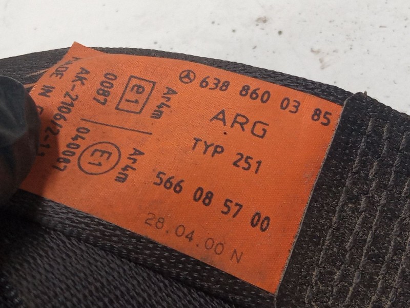 Recambio de cinturon seguridad delantero derecho para mercedes-benz 108 cdi referencia OEM IAM   