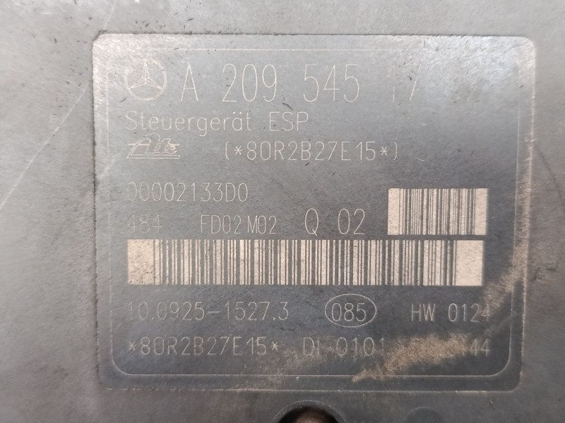 Recambio de abs para mercedes-benz clase c (w203) c 220 cdi (203.006) referencia OEM IAM A0034319412Q04 10020402514 A2095451732