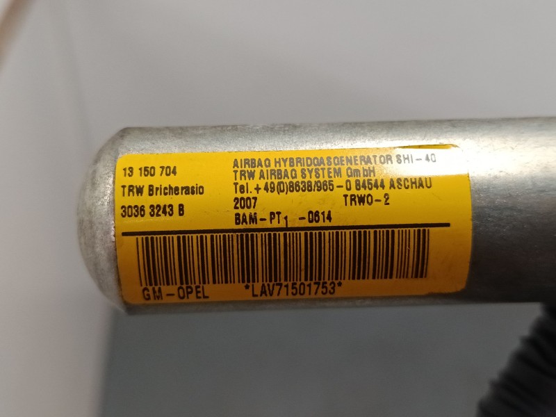 Recambio de airbag lateral delantero izquierdo para opel corsa d (s07) 1.4 (l08, l68) referencia OEM IAM 13150704  