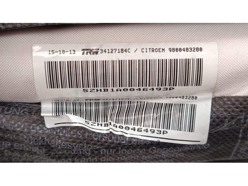 Recambio de airbag lateral delantero izquierdo para citroën c4 picasso ii 1.6 hdi 90 referencia OEM IAM 9800483280  