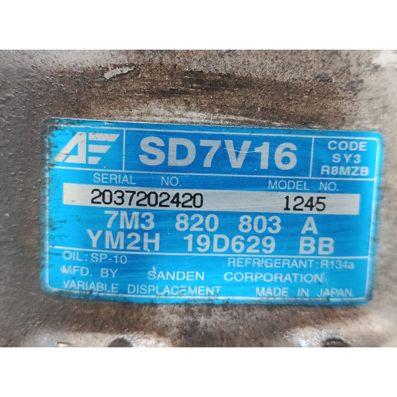 Recambio de compresor a/a para volkswagen new beetle (9c1, 1c1) 1.4 referencia OEM IAM 7M3820803A SD7V16 