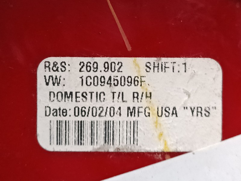 Recambio de piloto trasero derecho para volkswagen new beetle (9c1, 1c1) 1.4 referencia OEM IAM 1C0945096F  