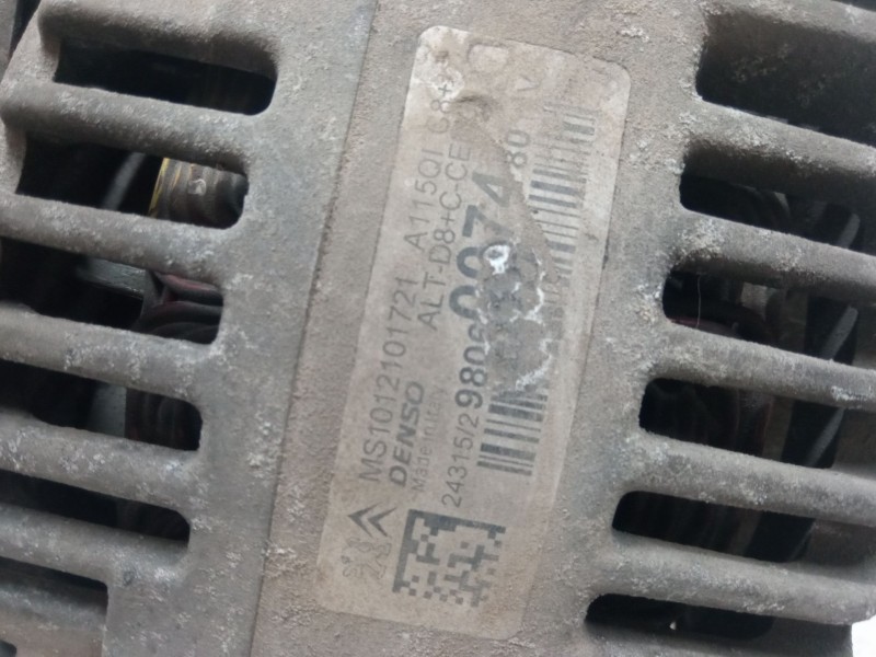 Recambio de alternador para citroën c3 ii (sc_) 1.2 vti 82 referencia OEM IAM 9806007480  