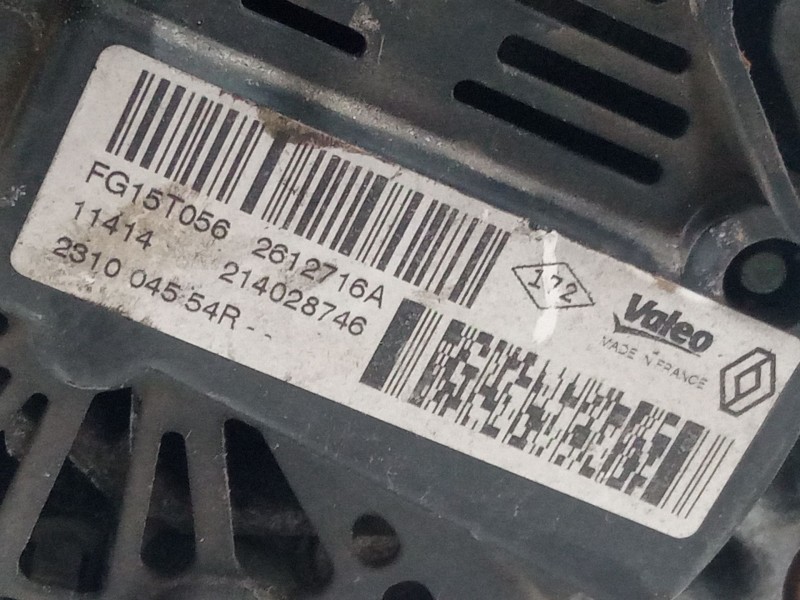 Recambio de alternador para renault grand scénic iii (jz0/1_) 1.5 dci referencia OEM IAM 231004554R  