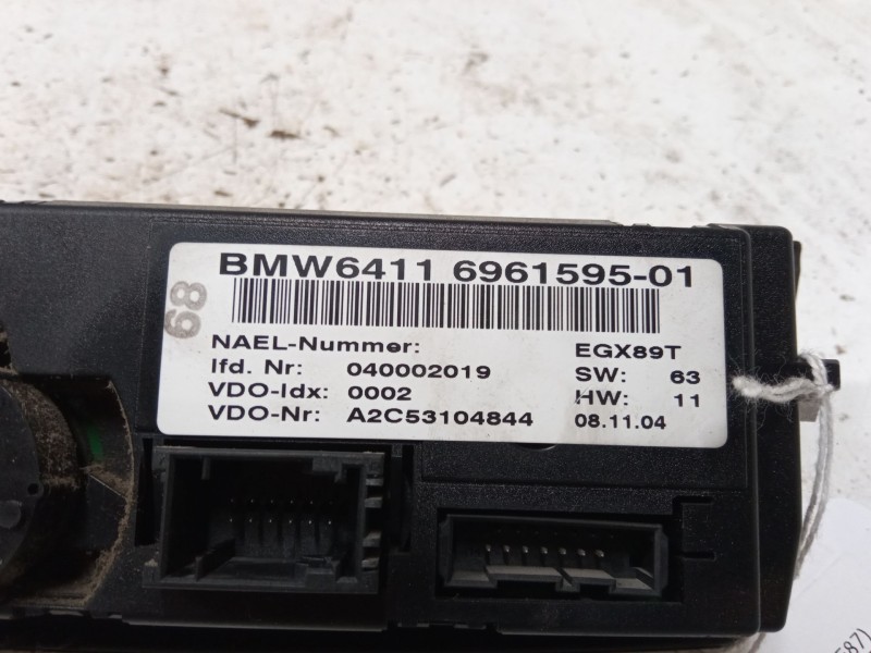 Recambio de mando climatizador para bmw 1 (e87) 118 d referencia OEM IAM 696159501  