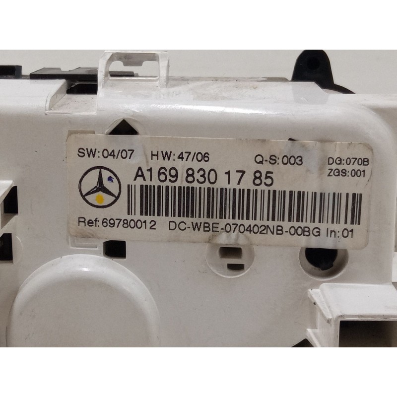 Recambio de mando climatizador para mercedes-benz clase a (w169) a 180 cdi (169.007, 169.307) referencia OEM IAM A1698301785  
