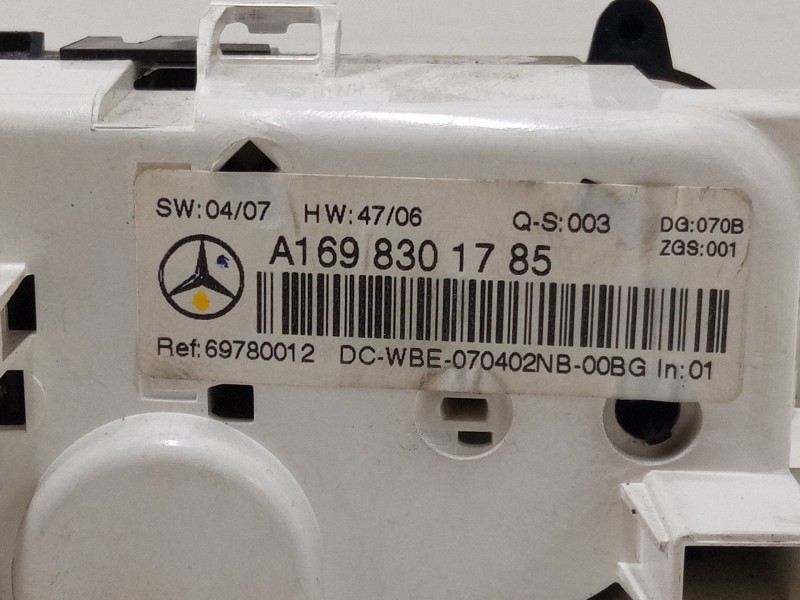 Recambio de mando climatizador para mercedes-benz clase a (w169) a 180 cdi (169.007, 169.307) referencia OEM IAM A1698301785  