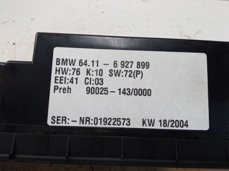 Recambio de mando climatizador para bmw x5 (e53) 3.0 d referencia OEM IAM 6927899  