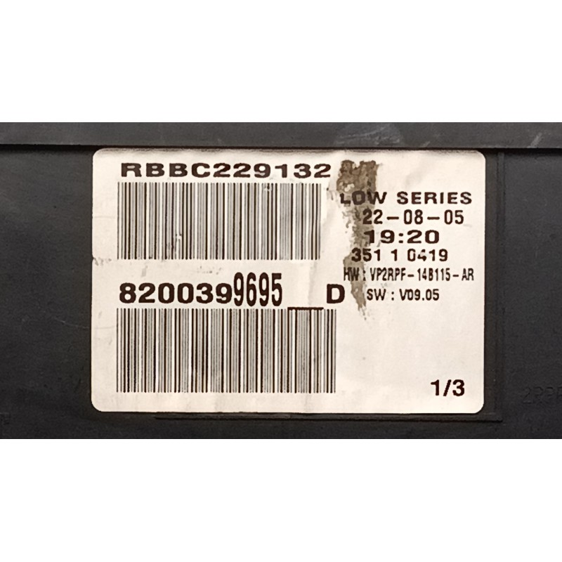Recambio de cuadro instrumentos para renault megane ii station wagon (km0/1_) 1.5 dci (km02, km13) referencia OEM IAM 8200399695
