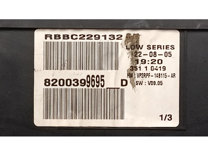 Recambio de cuadro instrumentos para renault megane ii station wagon (km0/1_) 1.5 dci (km02, km13) referencia OEM IAM 8200399695