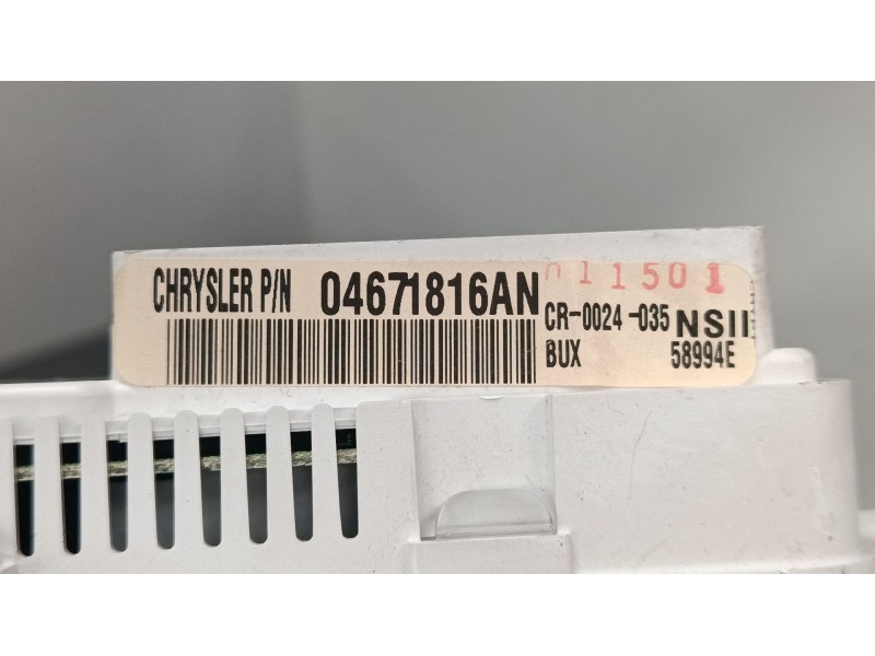 Recambio de cuadro instrumentos para chrysler pt cruiser (pt_) 1.6 referencia OEM IAM 04671816AN  