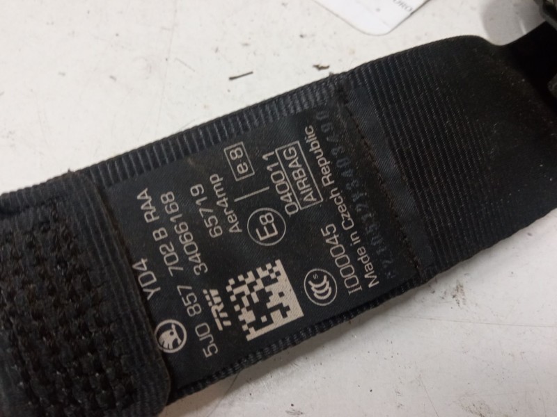 Recambio de cinturon seguridad delantero derecho para skoda fabia ii (542) 1.2 12v referencia OEM IAM 5J0857702  