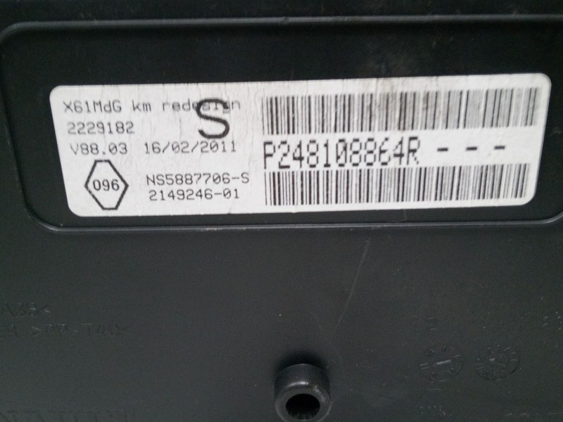 Recambio de cuadro instrumentos para renault kangoo be bop (kw0/1_) 1.5 dci 75 referencia OEM IAM   
