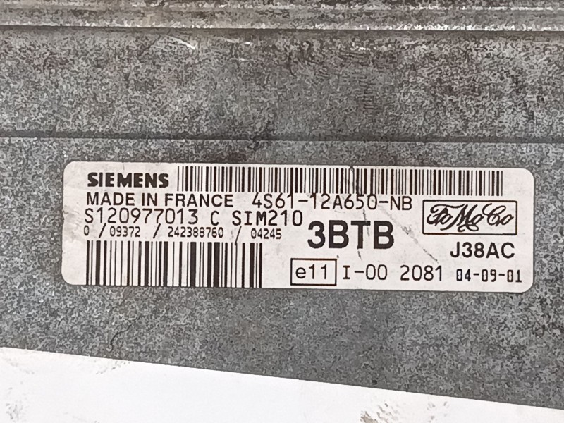 Recambio de centralita motor uce para ford fusion (ju_) 1.4 referencia OEM IAM 4S6112A650NB S120977013C SIM210
