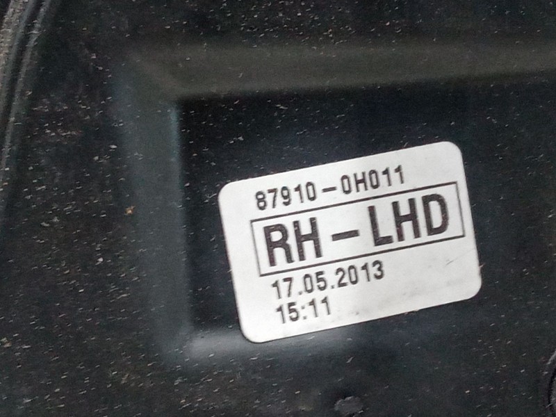 Recambio de retrovisor derecho para peugeot 107 (pm_, pn_) 1.0 referencia OEM IAM 879100H011  