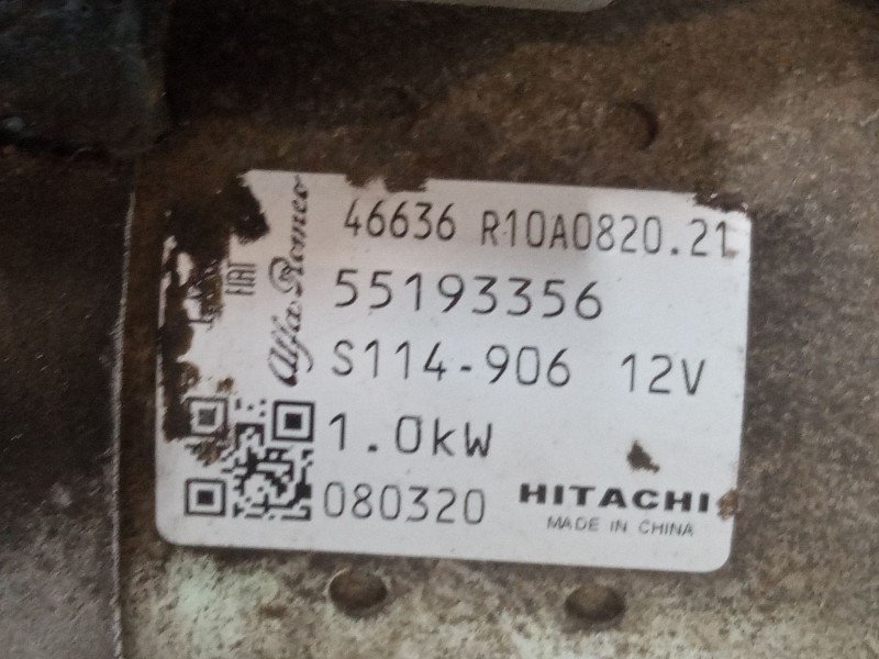 Recambio de motor arranque para alfa romeo mito (955_) 1.4 tjet (955axa1b) referencia OEM IAM 55193356  