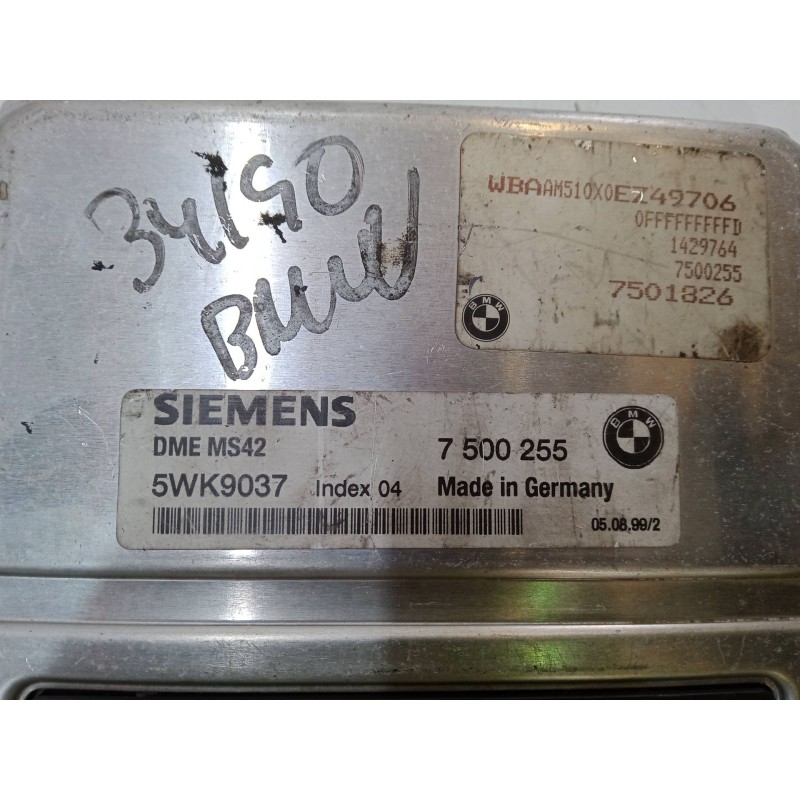 Recambio de centralita motor uce para bmw 3 (e46) 328 i referencia OEM IAM 7500255 DME MS42 5WK9037